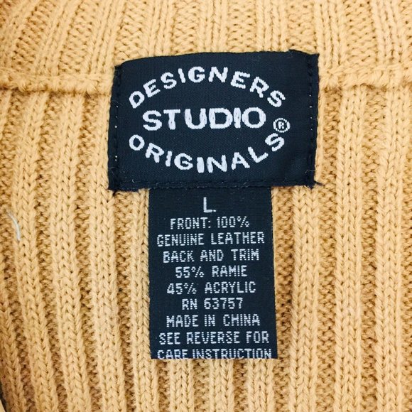 Vtg. Designers Studio original Tan 100% suede front vest size L zip front Boho - Picture 4 of 8